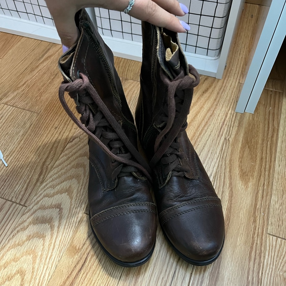 Steve Madden Brown Troopa Combat Boots